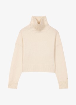 Maje Dames Fijngebreide trui in kasjmierblend in de kleur Beige