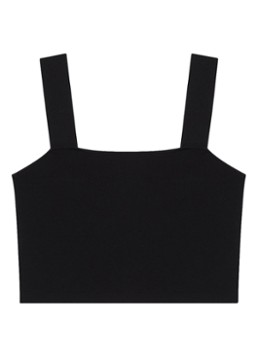 Maje Dames Maclyna cropped tanktop met stretch in de kleur Zwart