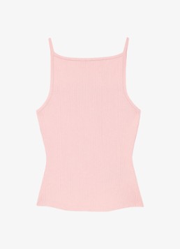 Maje Dames Liyo ribgebreide top in de kleur Roze