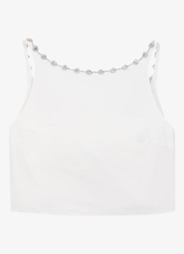 Maje Dames Lipalace top met strass in de kleur Wit