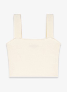 Maje Dames Maclyna cropped tanktop met stretch in de kleur Beige