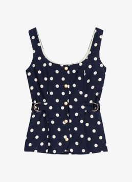 Maje Dames Linnen blend rugdecolleté top in de kleur Navy