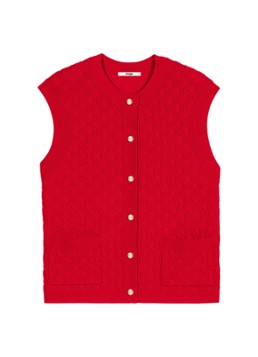 Maje Dames Top in kasjmierblend in de kleur Steenrood