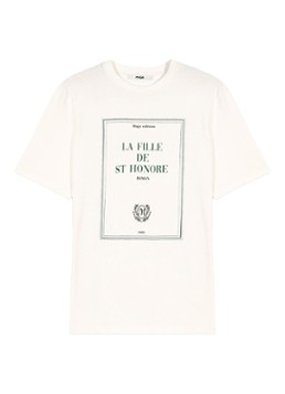 Maje Dames T-shirt met print in de kleur Wit