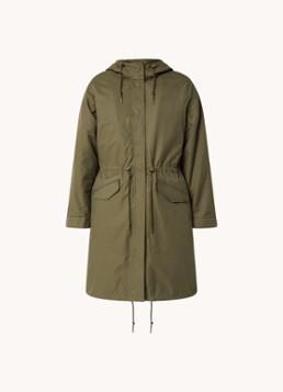 Levi's Dames Reversible gewatteerde parka in de kleur Olijfgroen