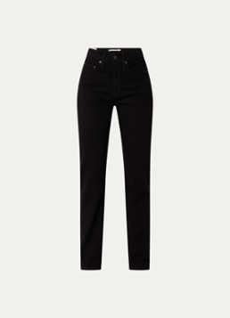 Levi's Dames 724 high waist slim fit jeans met gekleurde wassing in de kleur Zwart