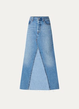 Levi's Dames Maxi spijkerrok met steekzakken in de kleur Indigo