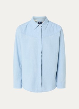 Levi's Dames Blouse van chambray in de kleur Lichtblauw
