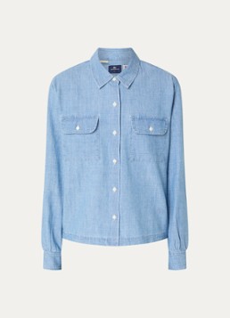 Levi's Dames Coral blouse van chambray in de kleur Indigo
