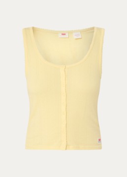 Levi's Dames Tanktop met ronde hals in de kleur Geel