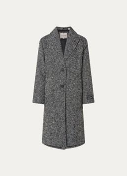 Levi's Dames Tessa mantel in wolblend met visgraatdessin in de kleur Zwart