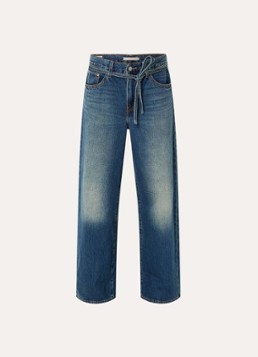 Levi's Dames High waist wide leg jeans met medium wassing en strikceintuur in de kleur Indigo