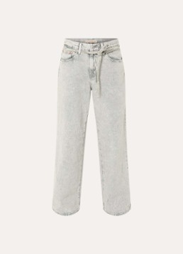 Levi's Dames High waist straight fit jeans met gekleurde wassing en strikceintuur in de kleur Lichtgrijs