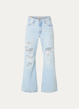 Levi's Dames High waist flared fit jeans met destroyed afwerking in de kleur Indigo