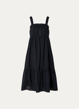 Levi's Dames Mimi midi A-lijn jurk met details van kant in de kleur Zwart