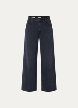 Levi's Dames Cinch high waist wide leg jeans met donkere wassing in de kleur Indigo