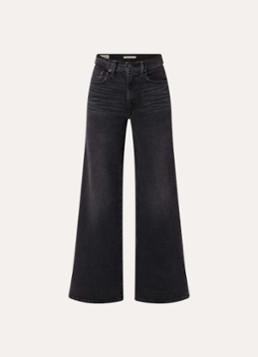 Levi's Dames 728 high waist wide leg jeans met gekleurde wassing in de kleur Zwart