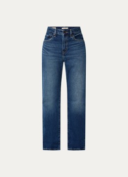 Levi's Dames Easy Dad high waist straight leg jeans met medium wassing in de kleur Indigo