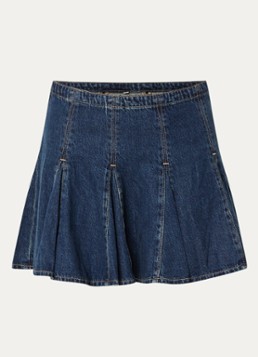 Levi's Dames Godet mini spijkerrok met plooien in de kleur Indigo