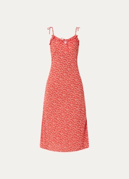 Levi's Dames Sarita midi jurk met print in de kleur Rood