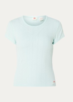 Levi's Dames T-shirt met logo in de kleur Mint