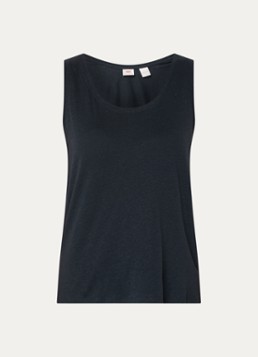 Levi's Dames Lori tanktop in linnenblend in de kleur Zwart