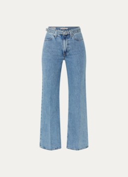Levi's Dames Ribcage high waist wide jeans met medium wassing in de kleur Indigo