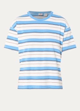 Levi's Dames T-shirt met streepprint in de kleur Blauwgrijs
