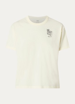 Levi's Dames T-shirt met borduring in de kleur Lichtgeel