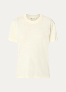 Levi's Dames T-shirt met ronde hals in de kleur Lichtgeel