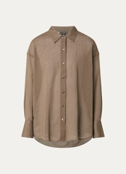 Levi's Dames Semi-transparante blouse met kraag in de kleur Camel