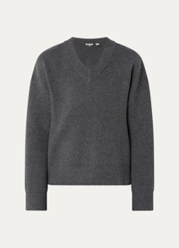 Levi's Dames Fijngebreide trui met V-hals in de kleur Donkergrijs