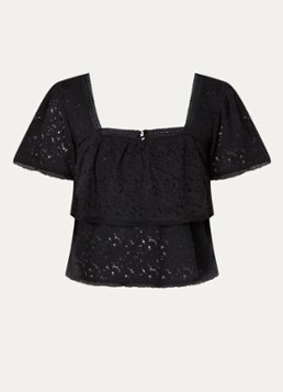 Levi's Dames Dom tuniek met rechthoekige hals in de kleur Zwart