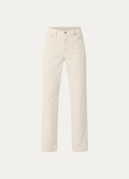 Levi's Dames Ribcage high waist slim fit jeans met gekleurde wassing in de kleur Beige