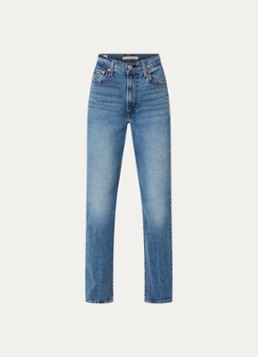 Levi's Dames Ribcage high waist slim fit jeans met medium wassing in de kleur Indigo