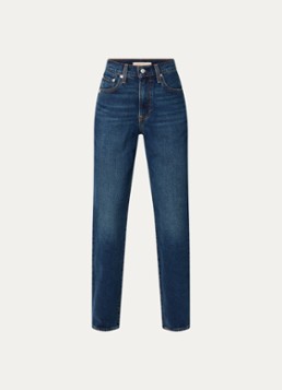 Levi's Dames Ribcage high waist slim fit jeans met donkere wassing in de kleur Indigo