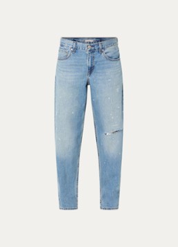 Levi's Dames High waist loose fit jeans met destroyed afwerking in de kleur Indigo