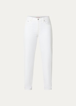 Levi's Dames Mid waist tapered jeans met gekleurde wassing in de kleur Wit