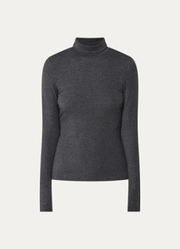 Levi's Dames Mia longsleeve in wolblend met col in de kleur Zwart