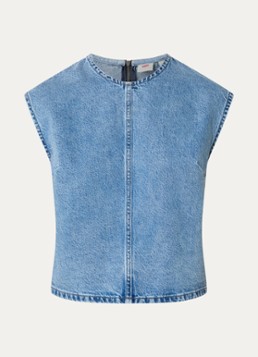 Levi's Dames Tuniek van denim met ronde hals in de kleur Indigo