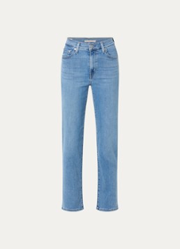 Levi's Dames 723 high waist straight fit jeans met lichte wassing in de kleur Indigo