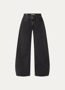 Levi's Dames Teardrop high waist wide leg jeans met gekleurde wassing in de kleur Zwart