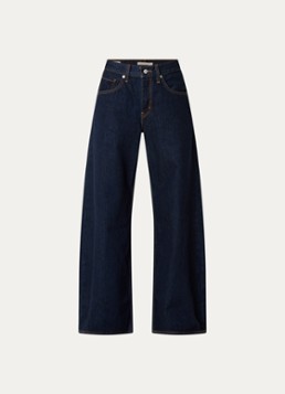 Levi's Dames Teardrop high waist wide leg jeans met donkere wassing in de kleur Indigo