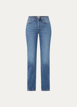 Levi's Dames 501 slim fit jeans met medium wassing in de kleur Indigo