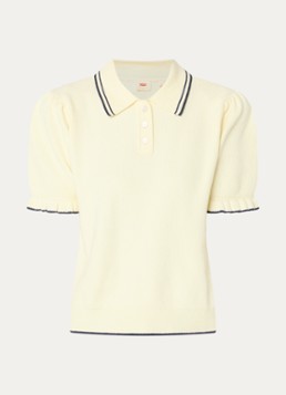 Levi's Dames Polo met stretch in de kleur Lichtgeel