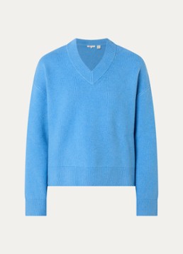 Levi's Dames Fijngebreide trui met V-hals in de kleur Blauw