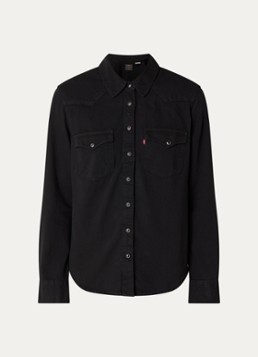 Levi's Dames Heritage Western blouse van denim met borstzakken in de kleur Zwart
