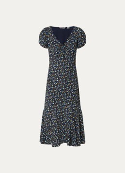 Levi's Dames Lira midi jurk met bloemenprint in de kleur Donkerblauw