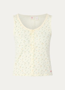 Levi's Dames Blouse met print in de kleur Gebroken wit