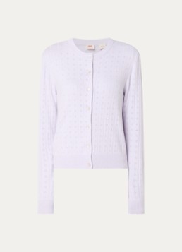 Levi's Dames Fijngebreid vest met ronde hals in de kleur Lila